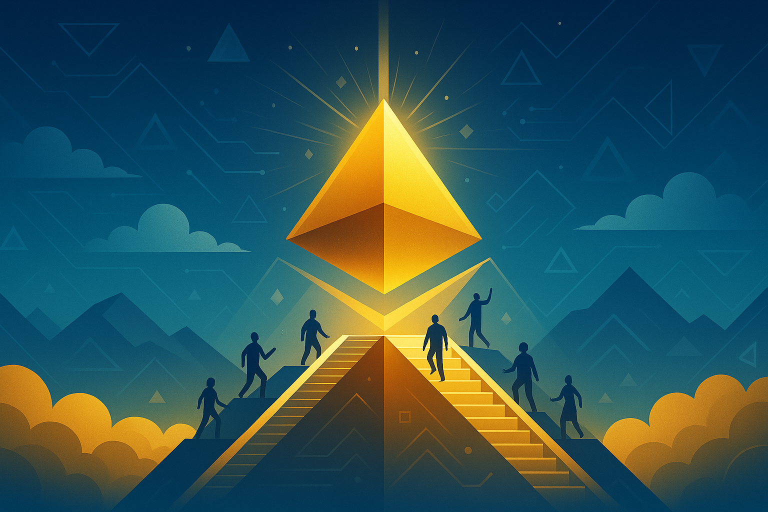 Classic pyramid business structure diagram